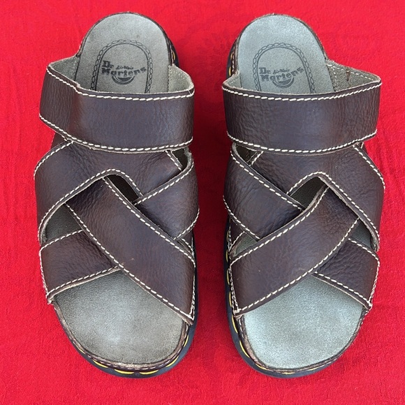 🏴󠁧󠁢󠁥󠁮󠁧󠁿 Dr. Martens MIE Vintage Chunky Brown Slides / Sandals UK 9 - Picture 7 of 17